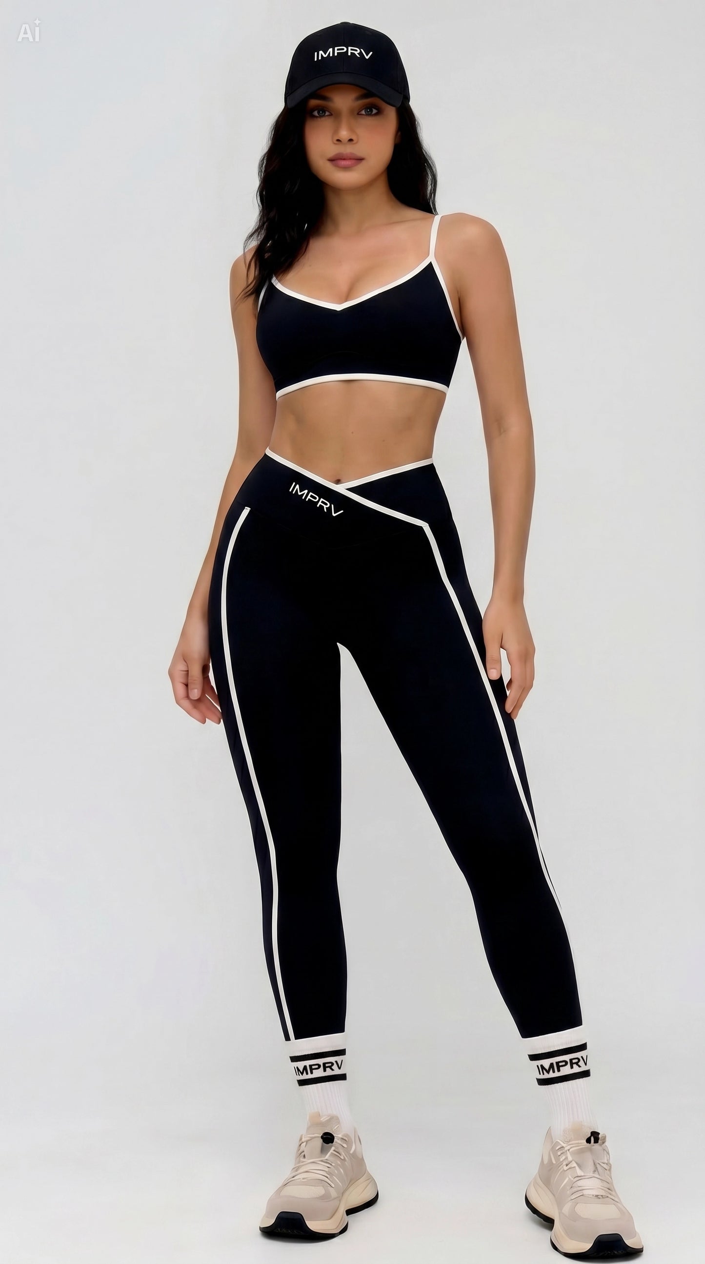 IMPRV SculptFlow Set Includes Full Set Saving you over 25GBP.

Leggings 
Sports Bra 
Socks 
Cap