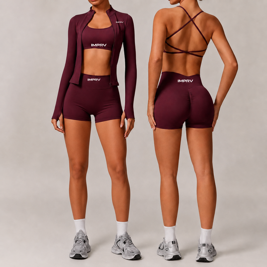 IMPRV Bordeaux Sculpt Short Set